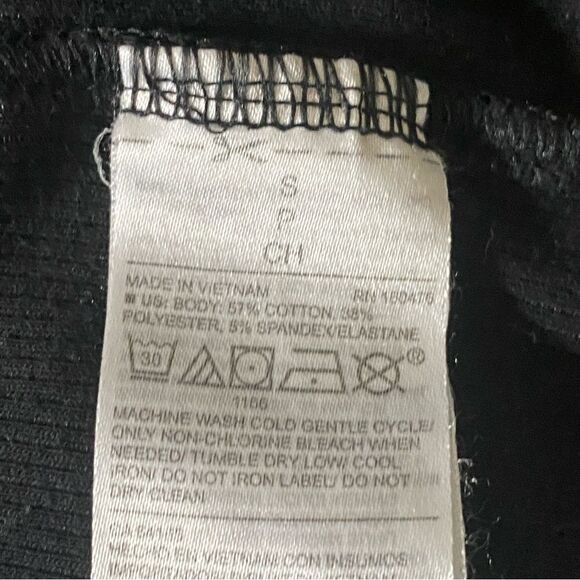 Ribbed Tank Top Black Small Slim Fit Stretch Basic Minimalist - Picture 7 of 7